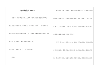 冬至的作文600字
