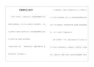 冬至的作文700字