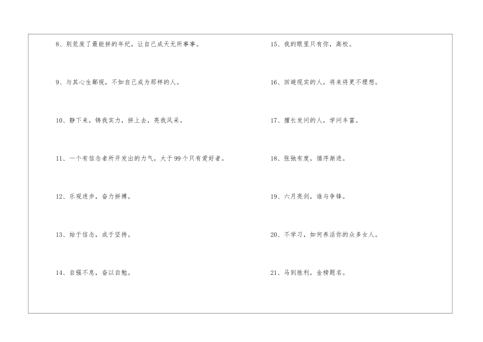 冲刺高考的励志签名_第2页