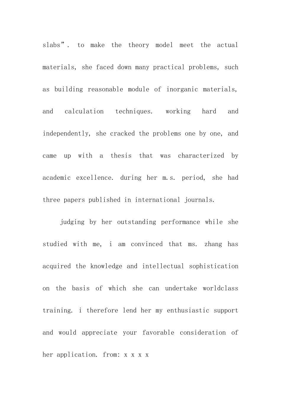 出国留学导师推荐信模板精选_第2页