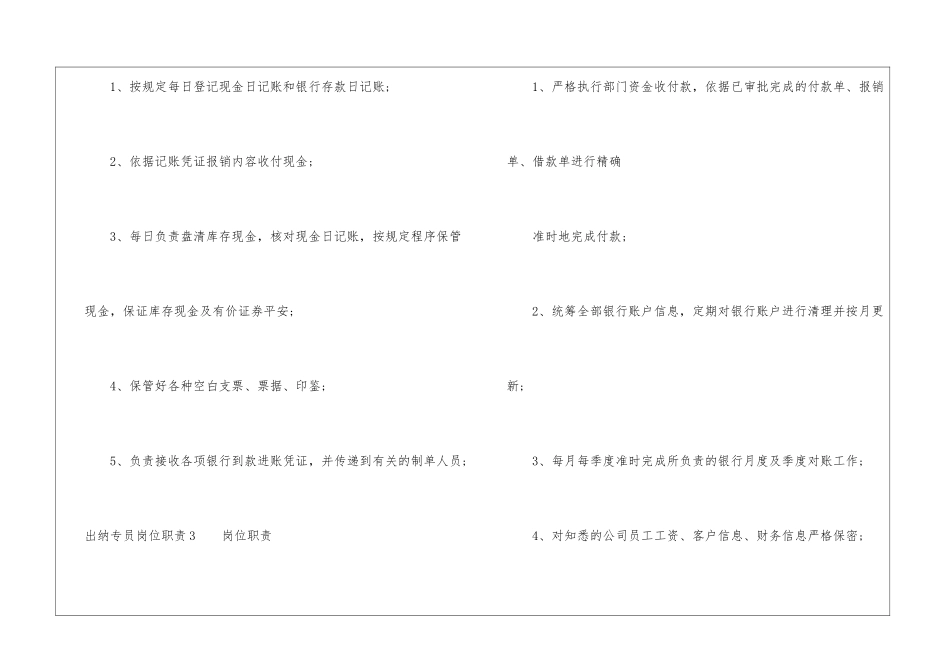 出纳专员岗位职责_第3页