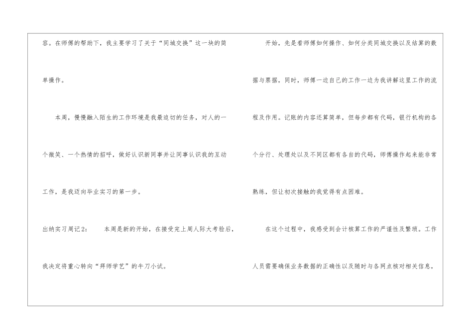 出纳实习周记-1_第2页