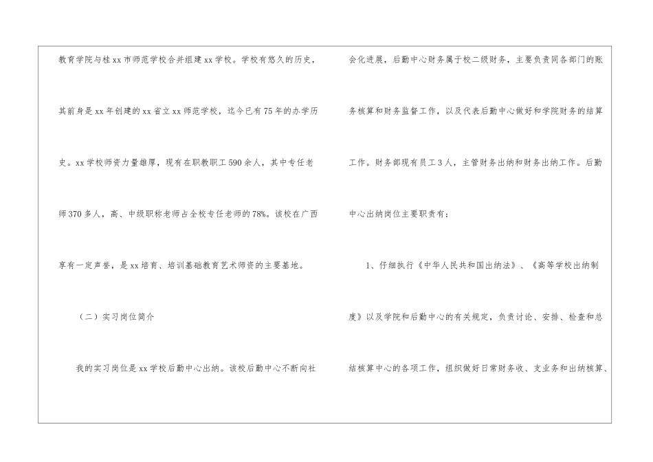 出纳顶岗实习报告_第2页