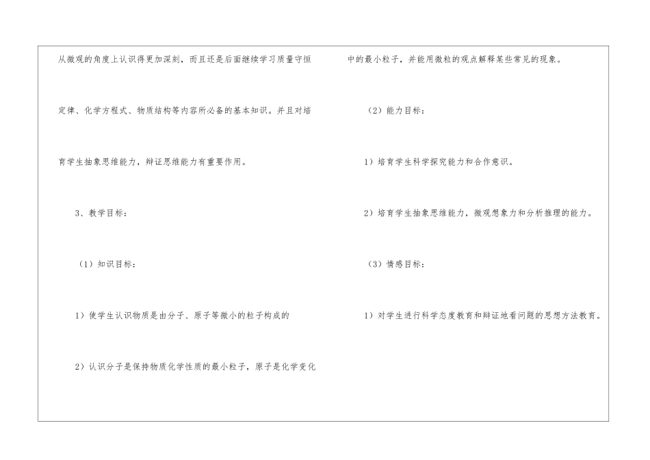 分子和原子说课稿_第2页