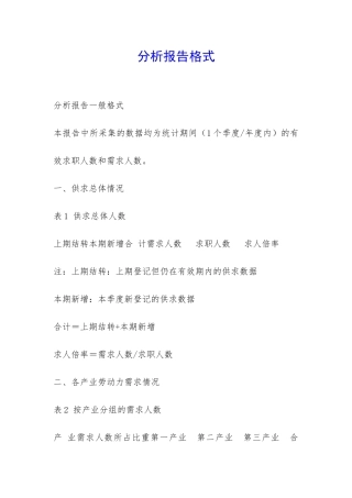 分析报告格式-