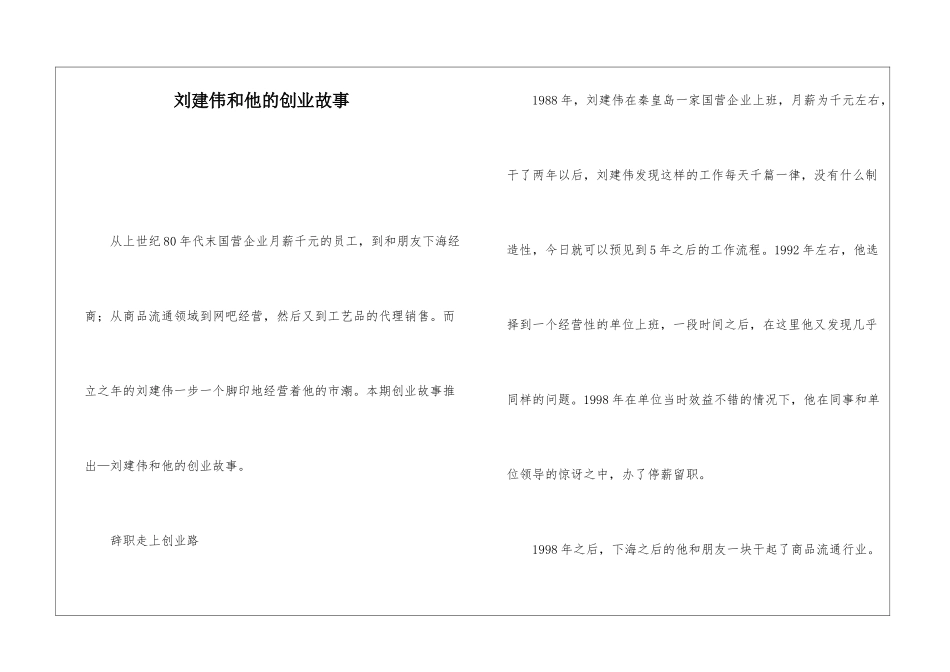 刘建伟和他的创业故事_第1页