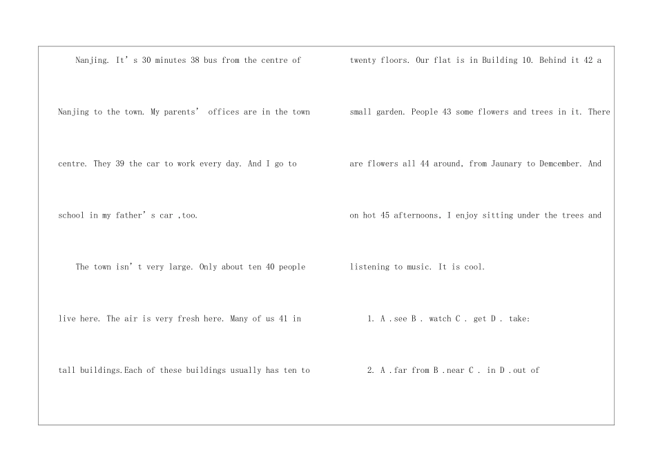 初一英语上册同步练习2024_第2页