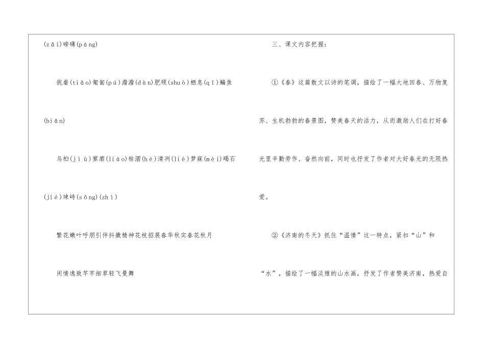 初一语文知识点必备的2024_第3页