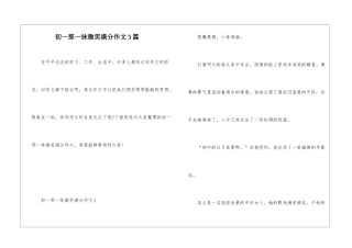 初一那一抹微笑满分作文5篇