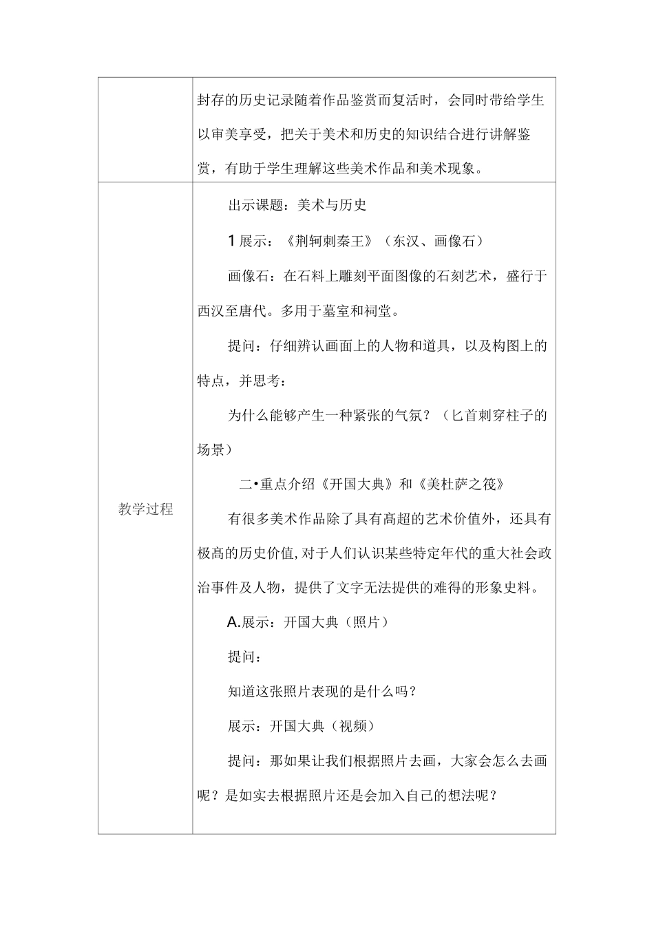 高中美术教学课例《美术鉴赏》课程思政核心素养教学设计及总结反思_第3页