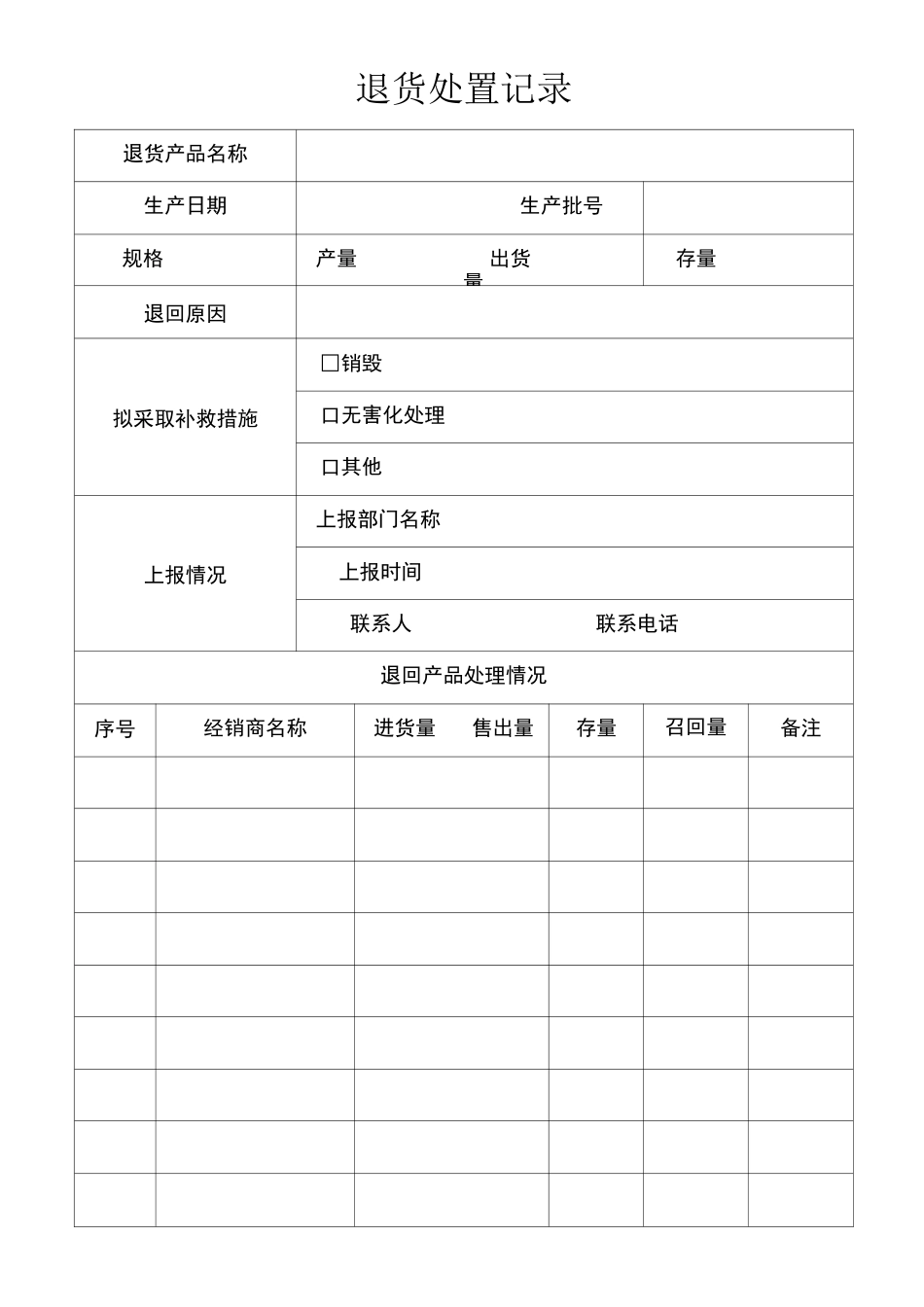 食品生产企业各项记录模板_第3页
