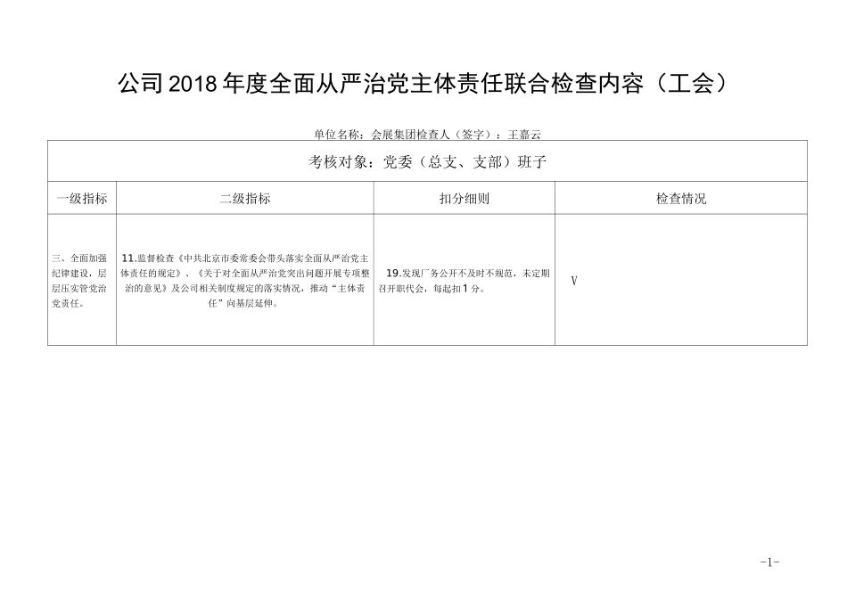 工会检查清单_第1页