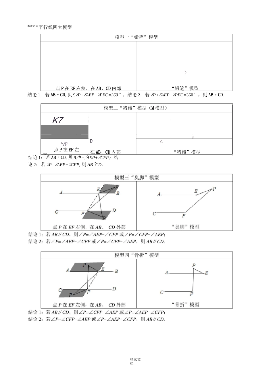 平行线经典四大模型典型例题及练习_第2页