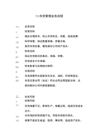 存货管理业务流程图