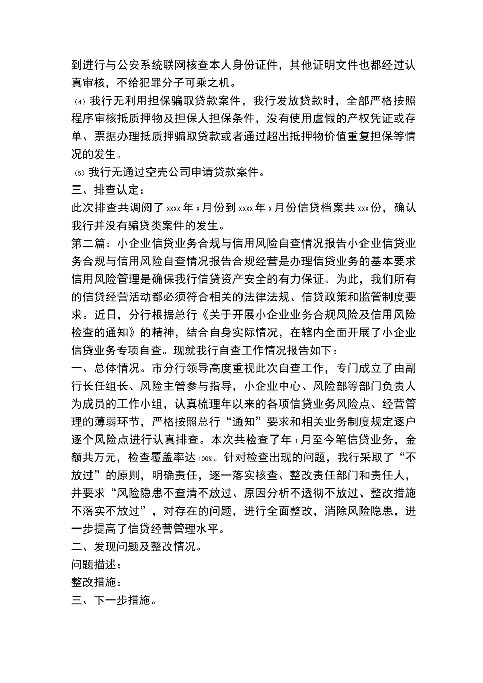 信贷风险自查报告_第2页