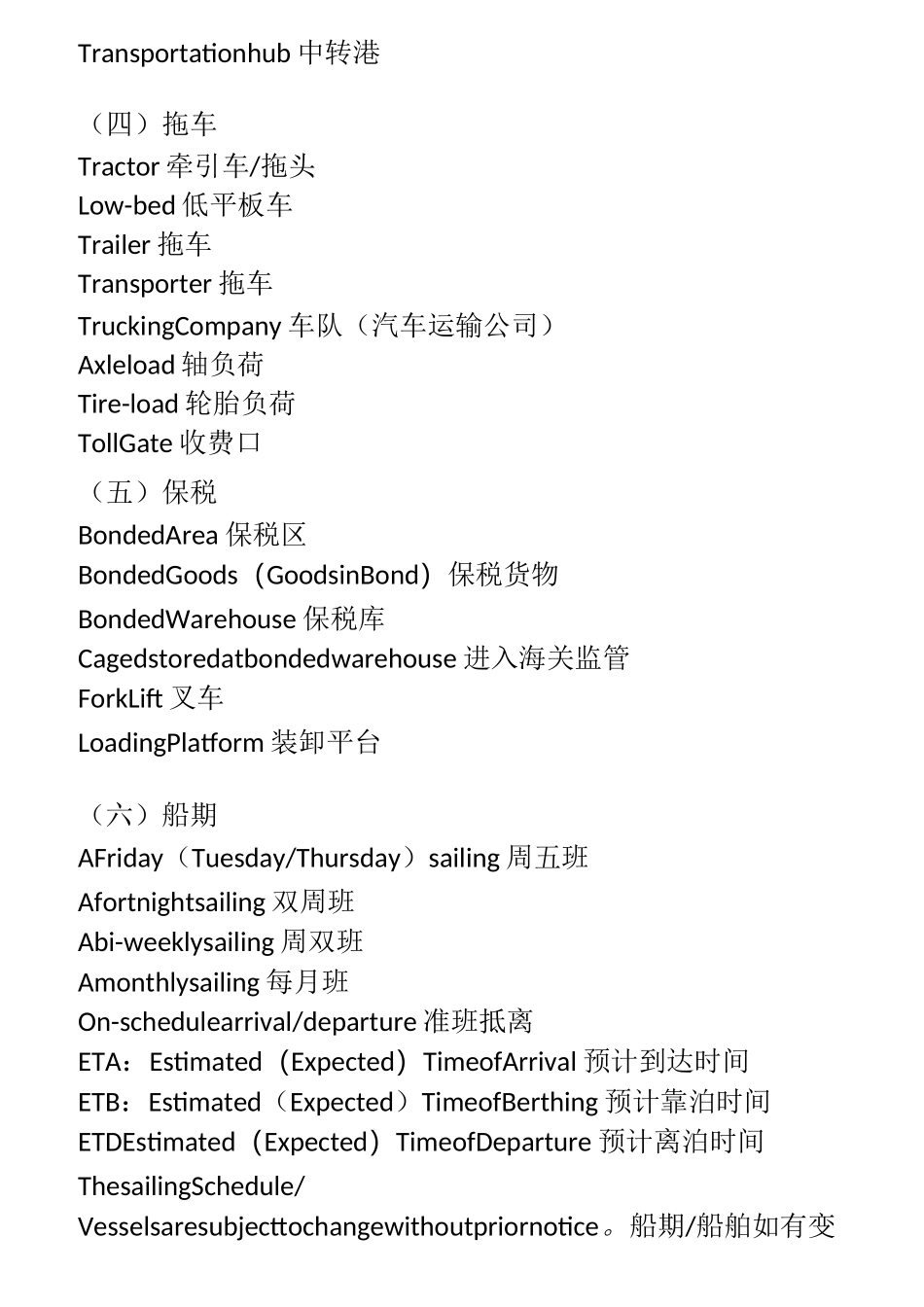 货代专业术语中英文_第2页