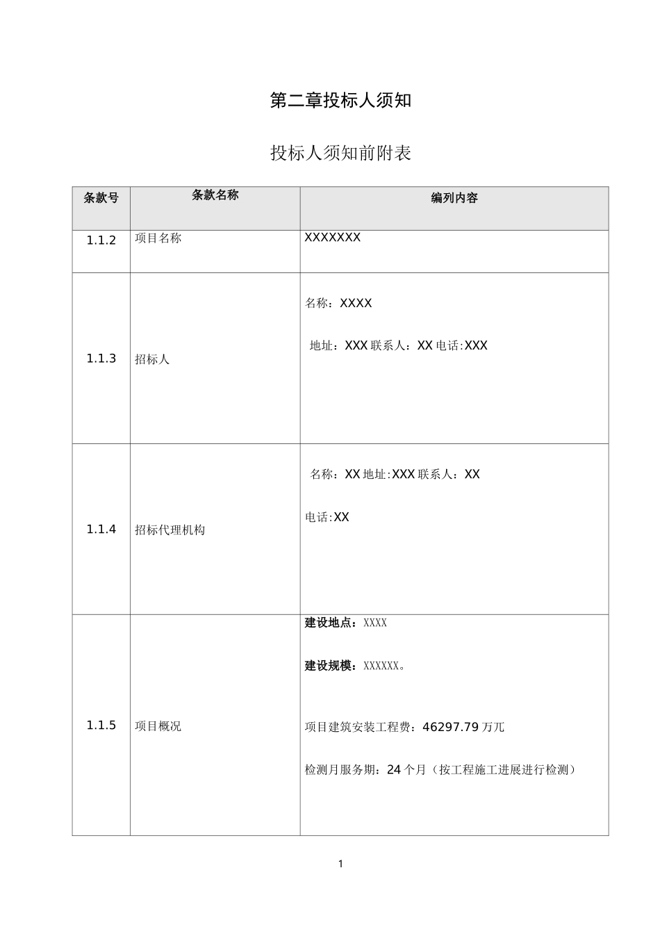 第三方检测-投标人须知前附表_第1页