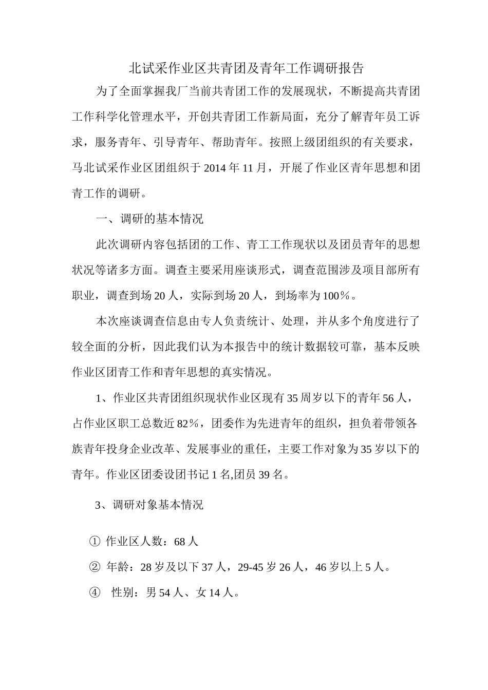 青年工作调研报告_第1页