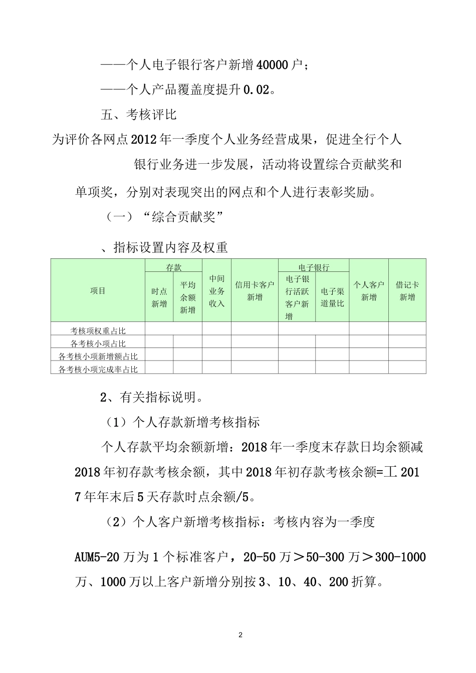 银行个人业务旺季营销活动方案_第2页
