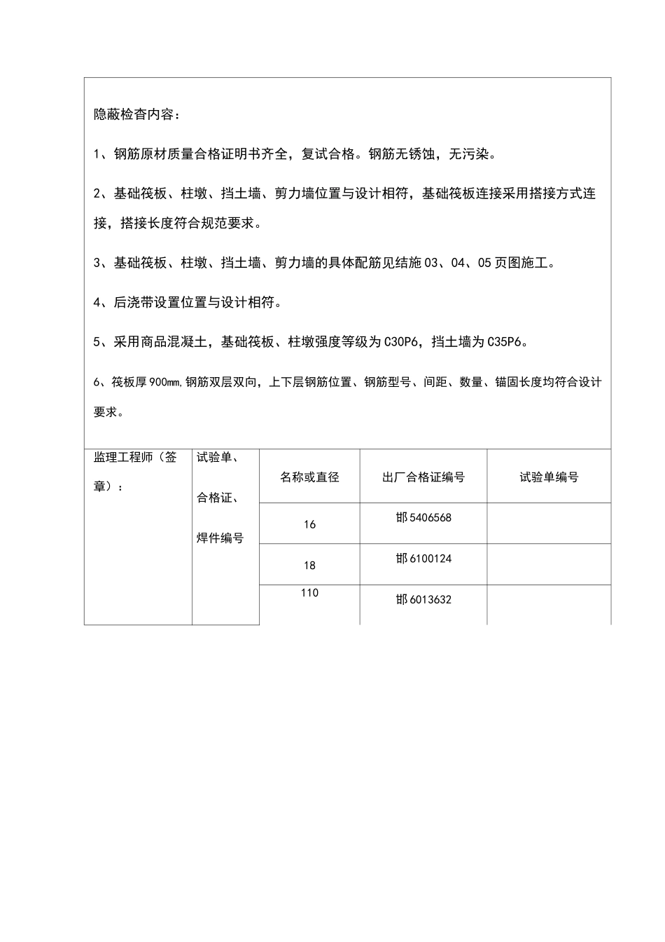 主体结构隐蔽工程检查验收记录表_第3页