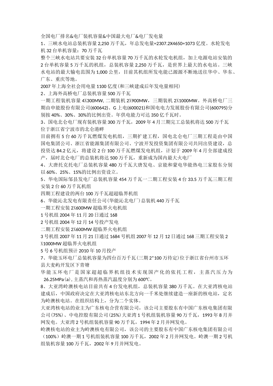 全国电厂排名_第1页