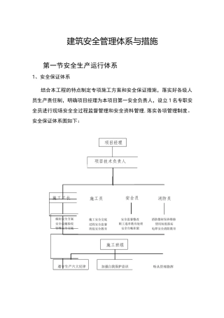 建筑安全管理体系与措施