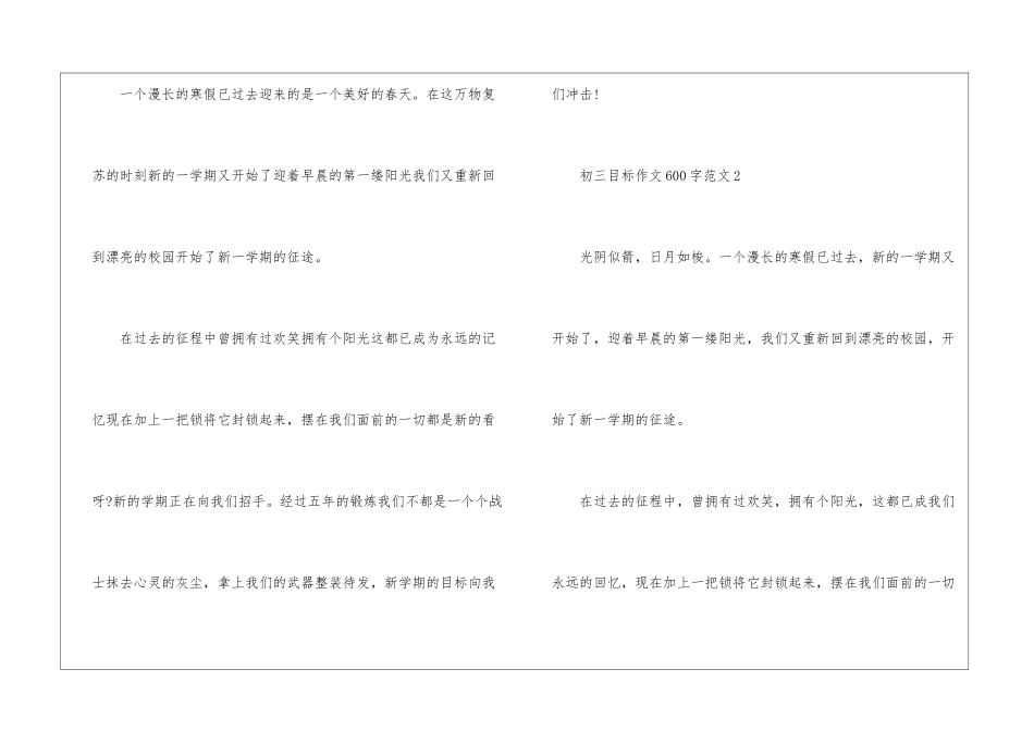 初三目标作文600字5篇_第3页