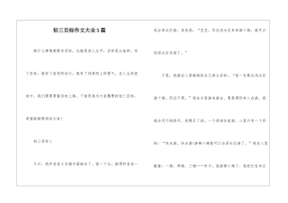 初三目标作文大全5篇