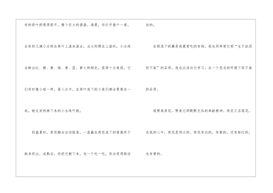 初三荷花优秀作文800字怎么写5篇_第2页