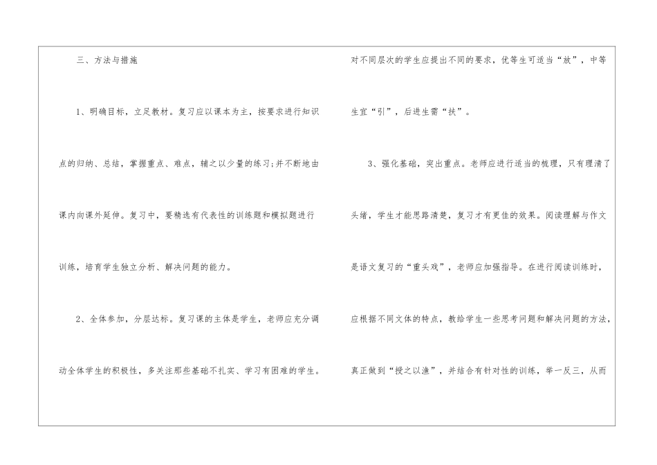 初三语文教学工作计划下学期5篇_第2页