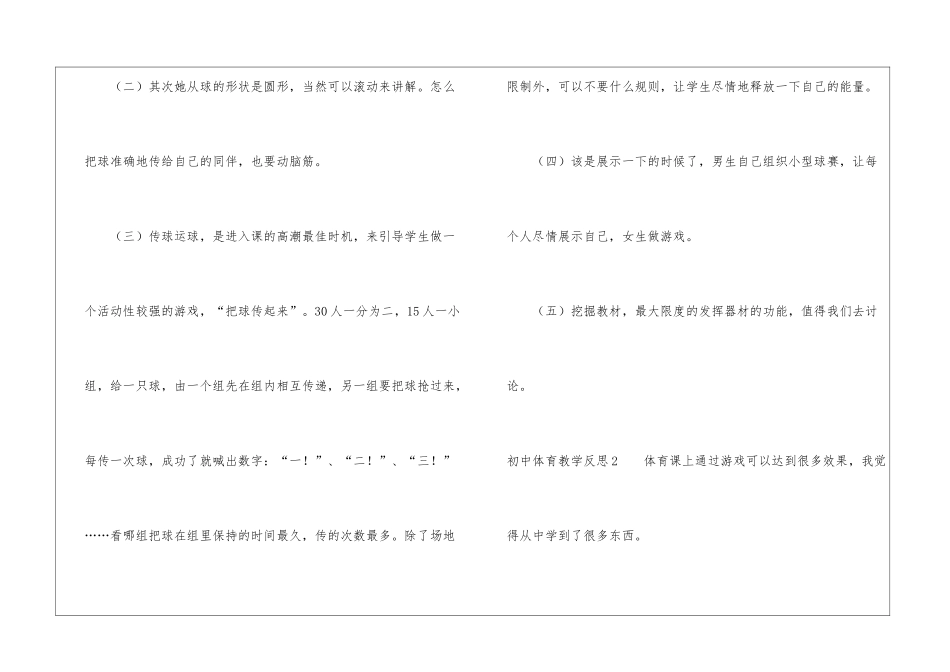 初中体育教学反思(精选15篇)_第2页