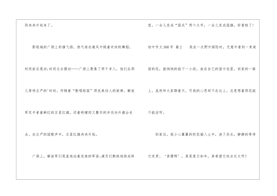 初中作文300字汇编4篇_第2页