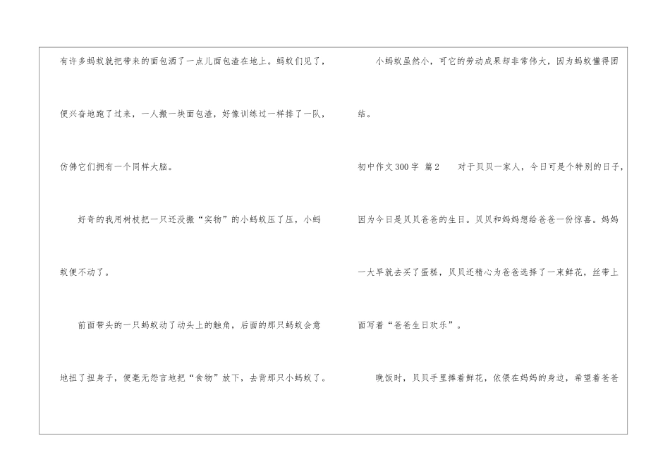 初中作文300字集锦9篇_第2页