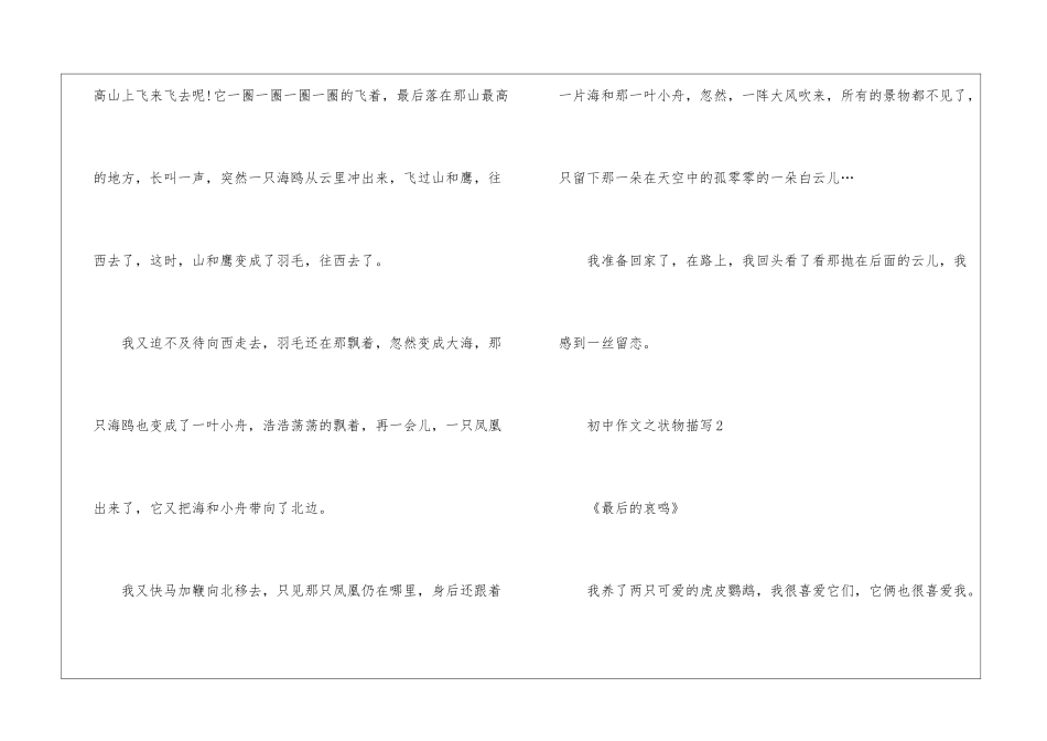 初中作文之状物描写5篇_第2页