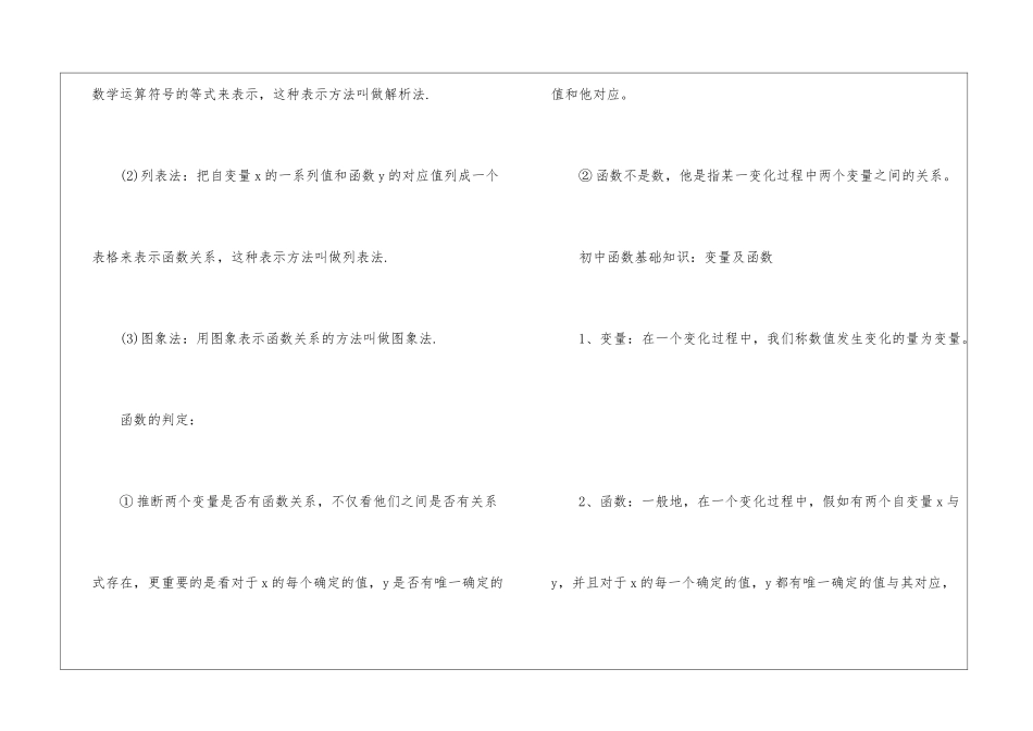 初中函数基础知识3篇_第2页