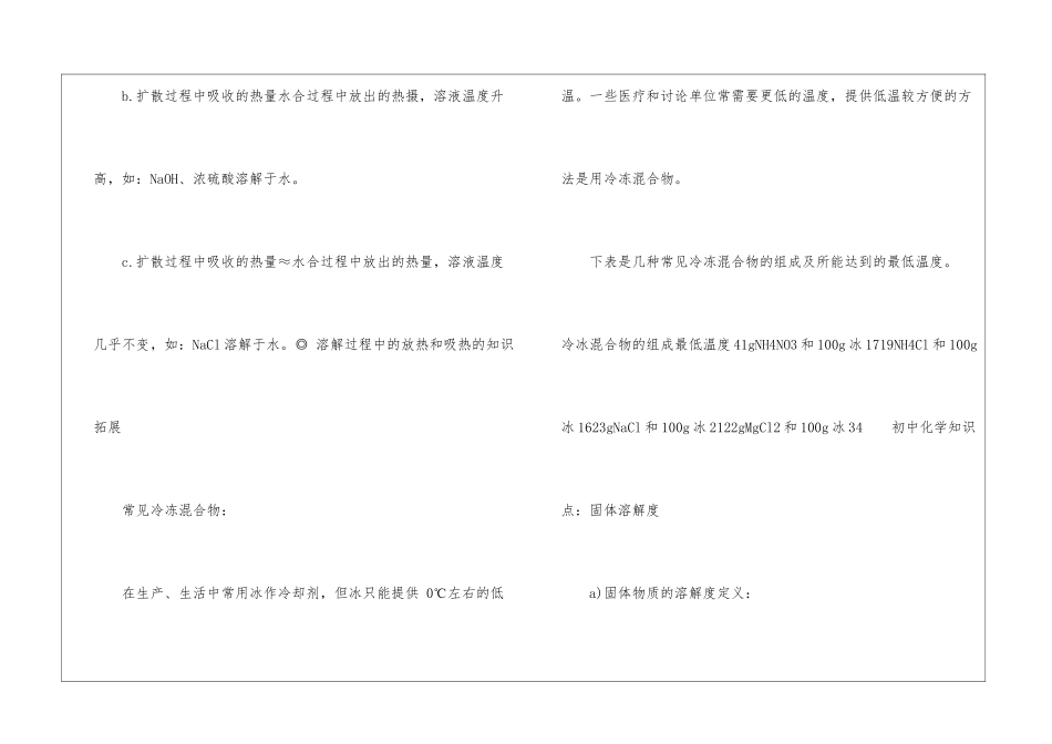 初中化学物质溶解度有哪些_第2页