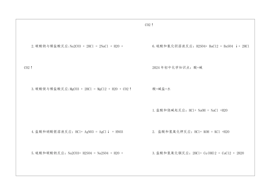 初中化学酸碱盐的反应有哪些_第2页