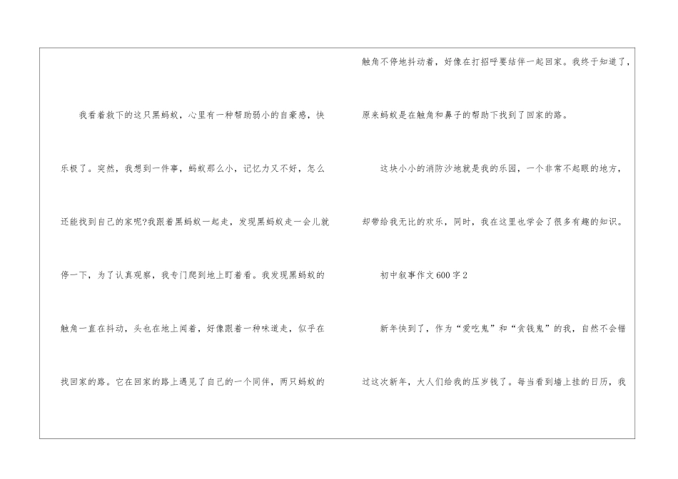 初中叙事作文600字5篇_第3页