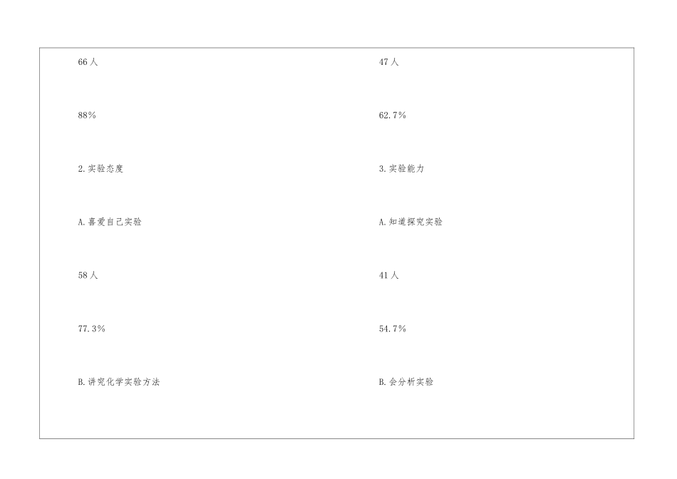 初中学生化学实验后期调查报告(1100字)_第3页