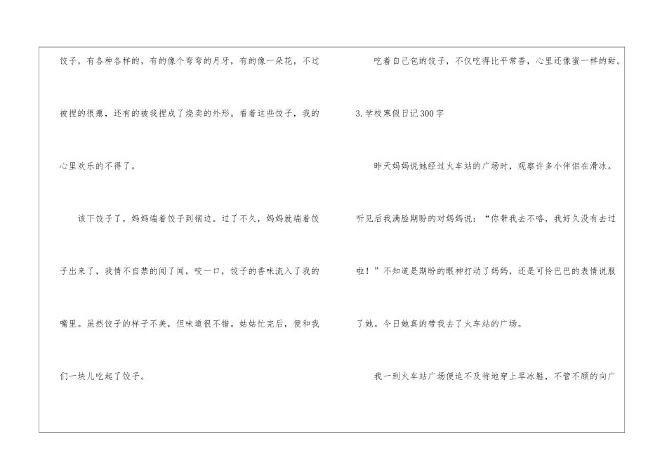 初中寒假日记300字10篇_第3页