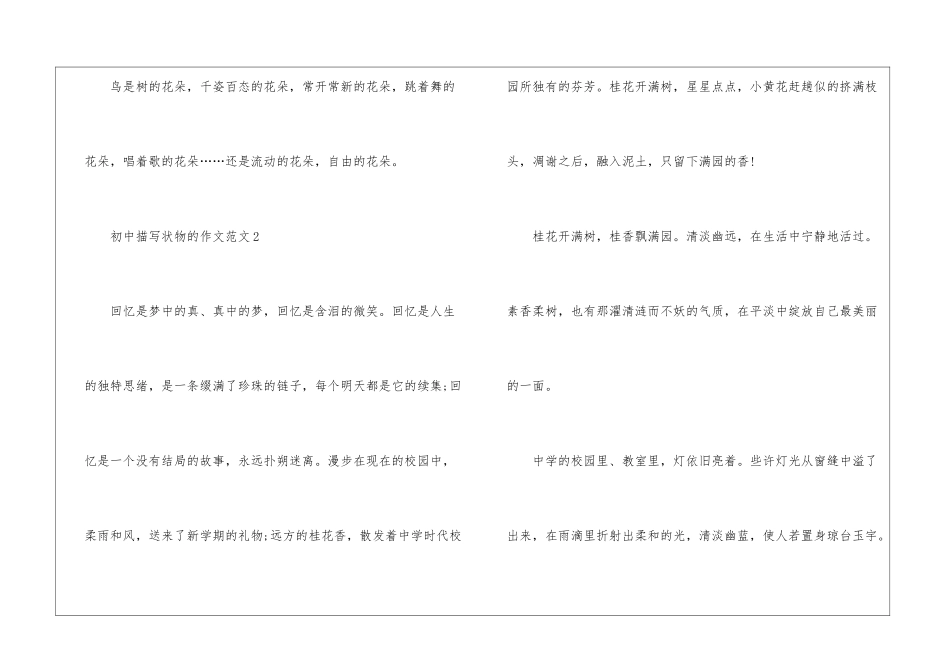 初中描写状物的作文模板素材_第3页