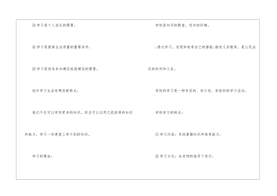 初中政治知识点之学习3篇_第2页