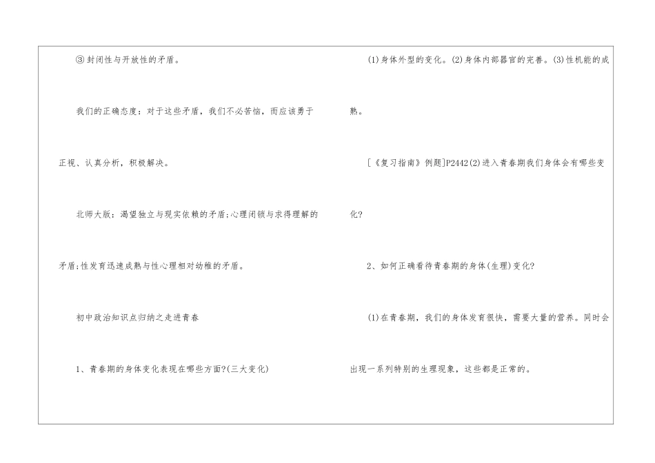 初中政治青春期考点3篇_第3页