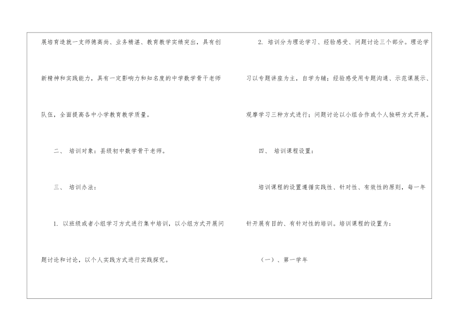初中数学骨干教师的培训计划_第2页