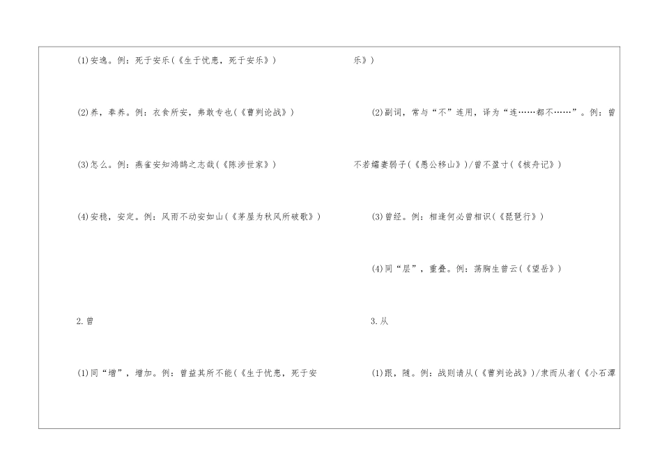 初中文言文语法知识点总结必备2024_第2页