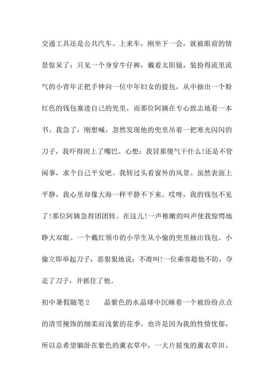 初中暑假随笔_第3页