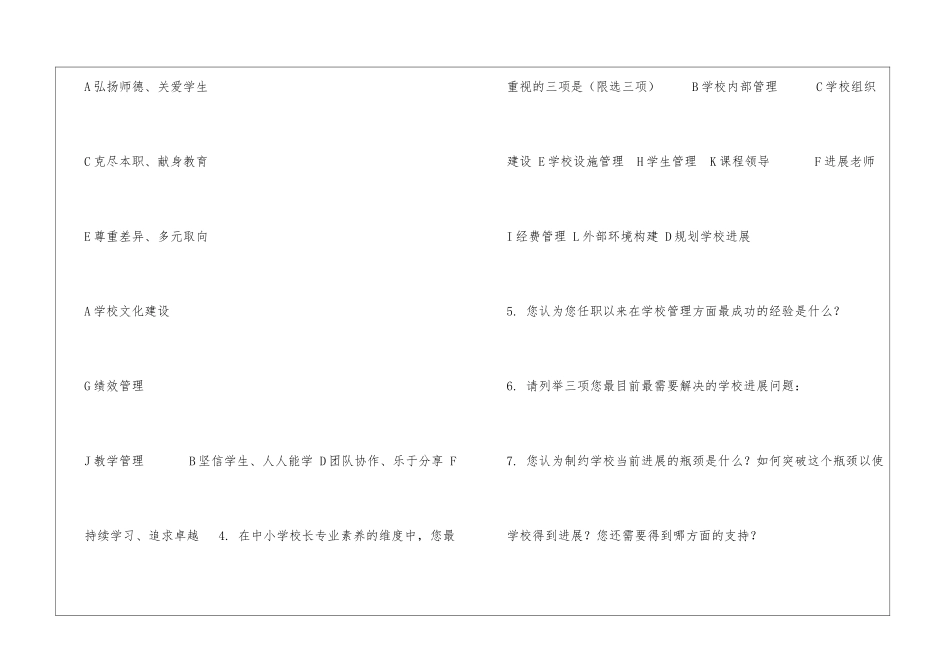 初中校长专业需求调查表_第3页