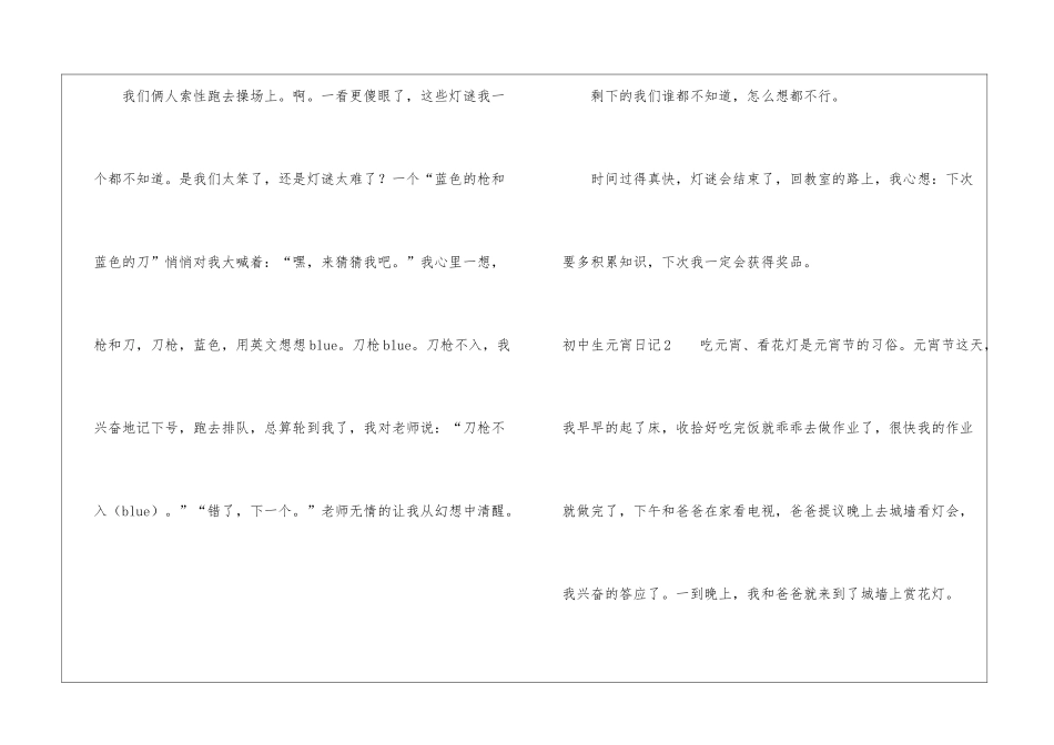 初中生元宵日记_第2页