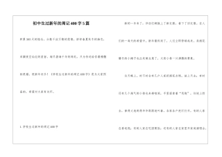 初中生过新年的周记400字5篇