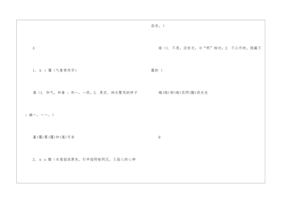 初中语文17组“一写就错”的字音字形题-全是必考内容!汉字_第2页